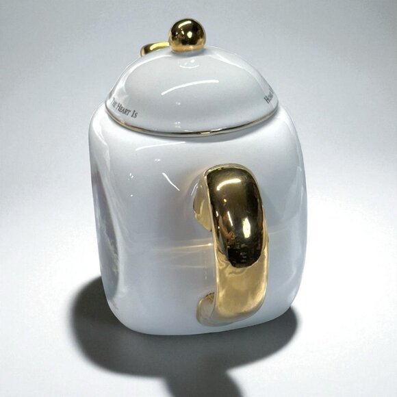 Vintage 1990s Thomas Kinkade “Home Is Where The Heart Is” Teapot, Teleflora 28oz - Picture 5 of 9